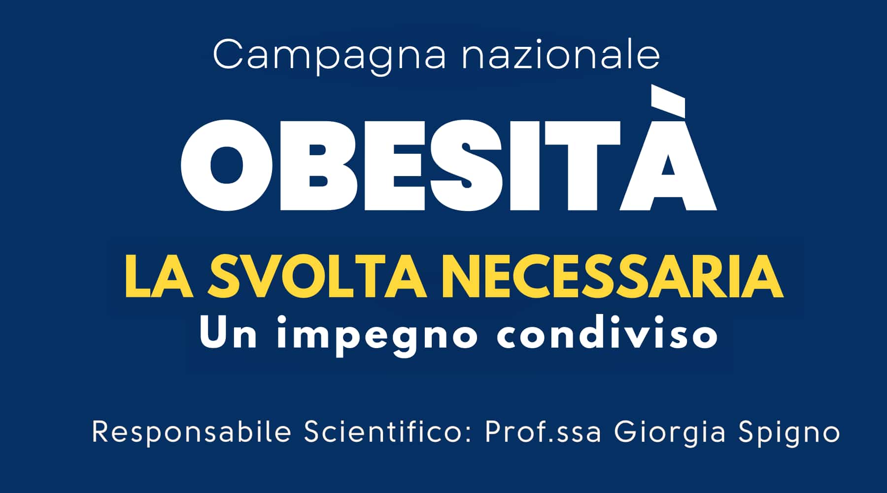 Clicca per accedere all'articolo “Obesità, la svolta necessaria - Un impegno condiviso”