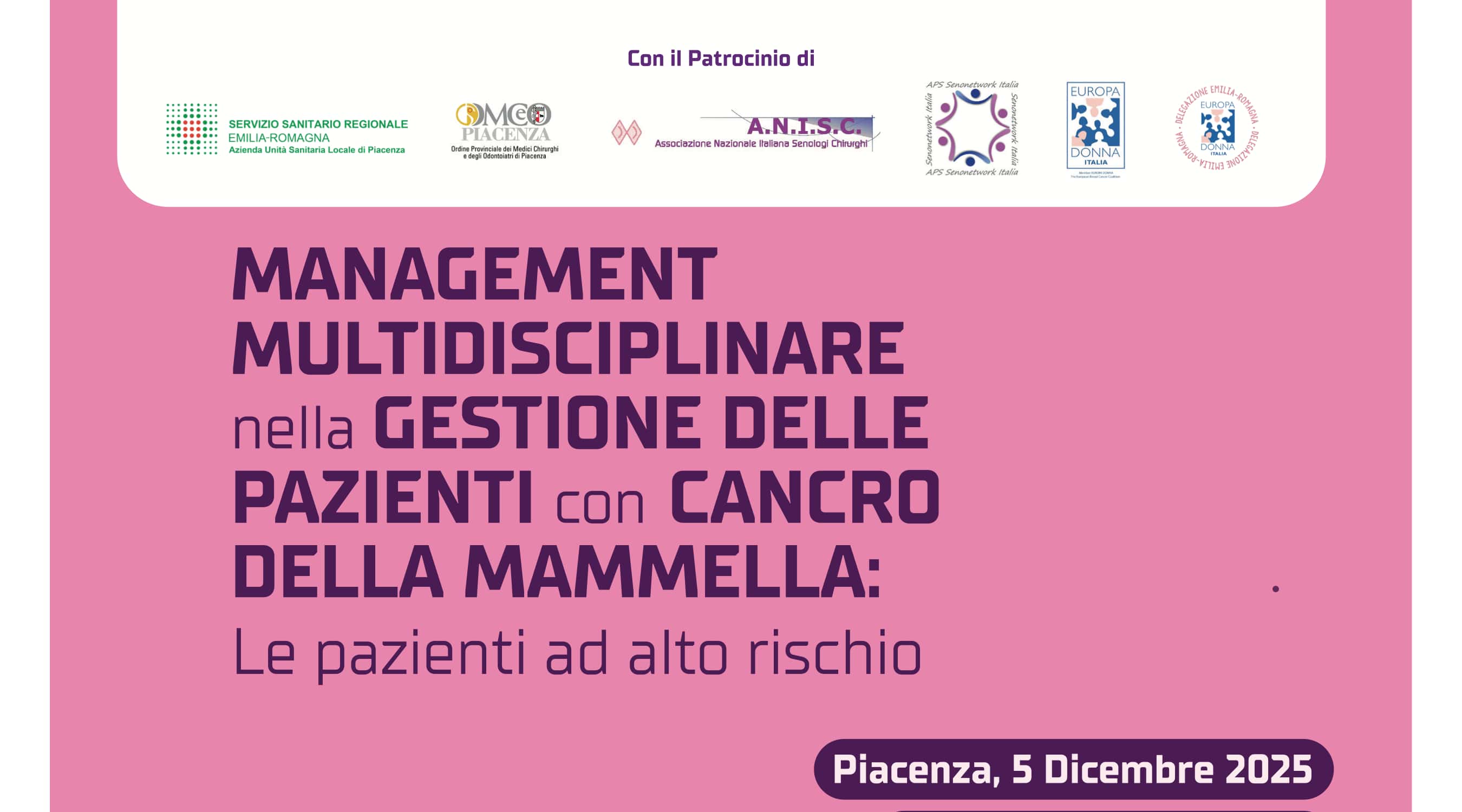 Clicca per accedere all'articolo Management multidisciplinare nella gestione delle pazienti con cancro della mammella: le pazienti ad alto rischio 